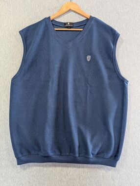 Twin Hill Golf Sweater Vest Men's XL Blue Knit Cotton